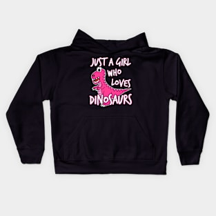 Just A Girl Who Loves Dinosaurs Kids Hoodie